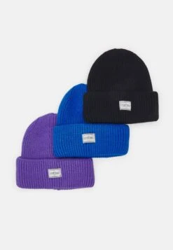 Pier One UNISEX 3 PACK - Mütze - Black/purple/blue
