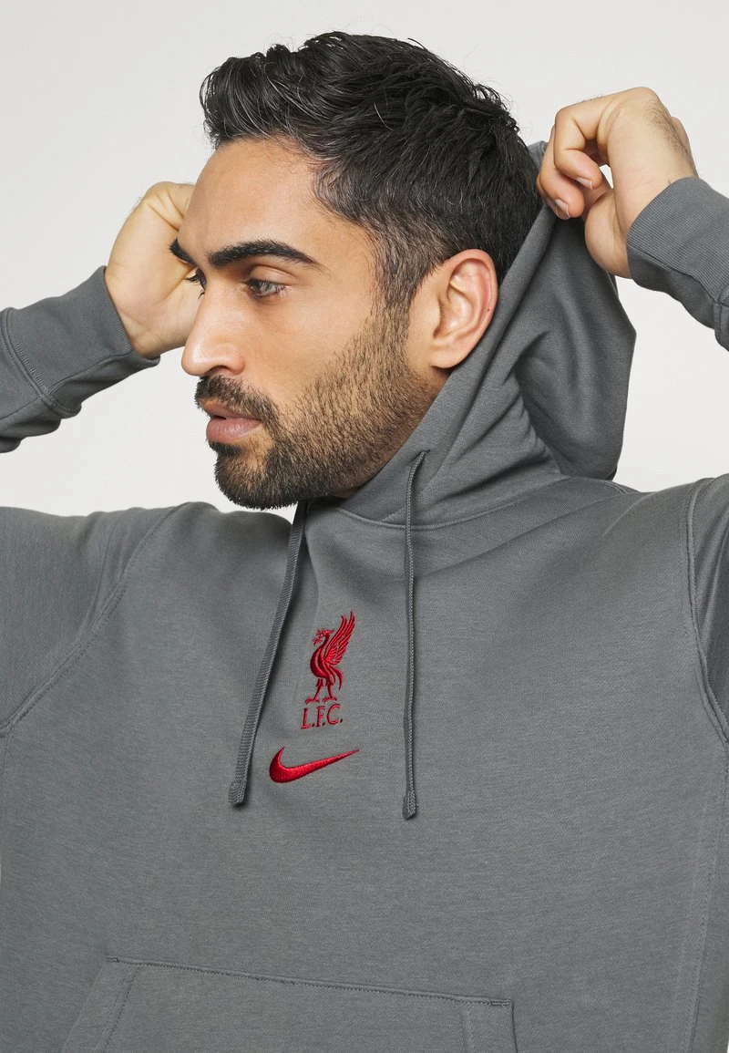 Nike Performance LIVERPOOL FC CLUB HOODIE - Sweatshirt - Smoke Grey/tough Red 6 Nike Performance LIVERPOOL FC CLUB HOODIE - Sweatshirt - Smoke Grey/tough Red – Bild 4