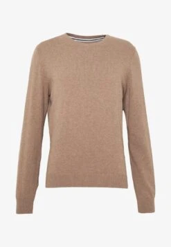 Pier One BASIC CREWNECK - Strickpullover - Mottled Beige -Herrenbekleidungsgeschäft 188b4f92241a4ee38833f970cf37df24
