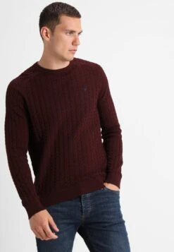 Pier One Strickpullover - Mottled Bordeaux -Herrenbekleidungsgeschäft 299f670f1ac044398a81a9d31b2f4776 1