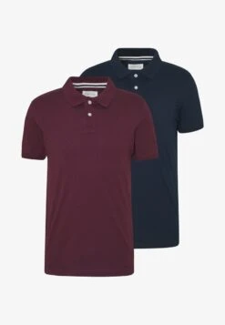 Pier One 2 PACK - Poloshirt - Dark Blue/bordeaux -Herrenbekleidungsgeschäft 776db89a31b246aa84d9aeff2a53f14d