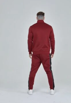 SikSilk VELOUR PANELLED - Jogginghose - Burgundy -Herrenbekleidungsgeschäft 7a82ba74f0ba401cae47e9969f05759d