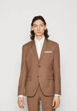 THE FASHION SUIT NOTCH POCKET SQUARE - Anzug - Chestnut