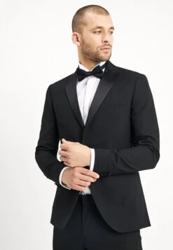 BASIC PLAIN BLACK TUX SUIT SLIM FIT - Anzug - Black 10 BASIC PLAIN BLACK TUX SUIT SLIM FIT - Anzug - Black -Herrenbekleidungsgeschäft a2f6014907f7485893c511857d8910a8