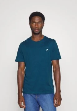 Pier One 5 PACK - T-Shirt Basic - White/blue/stone -Herrenbekleidungsgeschäft b839b6722acb4810893aab216141f42b