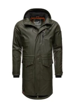 VERDAAN - Regenjacke / Wasserabweisende Jacke - Olive -Herrenbekleidungsgeschäft b9a8b887f4fe4f0fb4de42c702c3672a