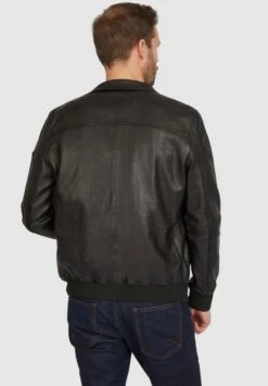 Bugatti LEONARDO - Lederjacke - Schwarz -Herrenbekleidungsgeschäft c01e348df03f48c9a0dca42c9d95962f