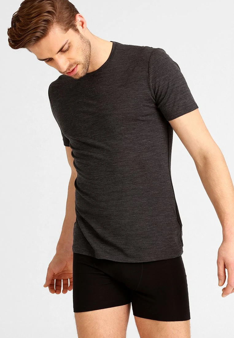 Icebreaker MERINO ANATOMICA SS CREWE - Unterhemd/-shirt - Jet Heather/black 3 Icebreaker MERINO ANATOMICA SS CREWE - Unterhemd/-shirt - Jet Heather/black