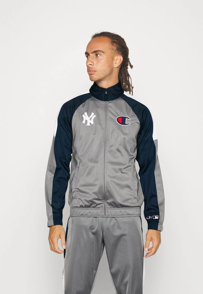 Champion NEW YORK YANKEES TRACKSUIT - Trainingsanzug - Grey/dark Blue 6 Champion NEW YORK YANKEES TRACKSUIT - Trainingsanzug - Grey/dark Blue – Bild 4