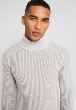 Pier One Strickpullover - 111 - Mottled Light Grey -Herrenbekleidungsgeschäft d1774a40fde44346aea6a7dd67f4ca51