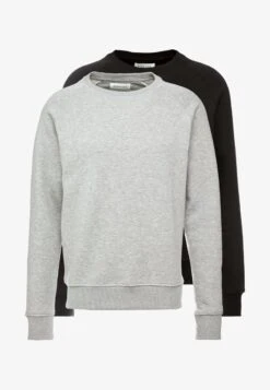 Pier One 2 PACK - Sweatshirt - Mottled Light Grey/black -Herrenbekleidungsgeschäft dba537e667ce4fe2aee0ab958e24e9cf