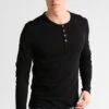 Pier One Langarmshirt - Black -Herrenbekleidungsgeschäft e058243a8e774966b0e6878733b2791a