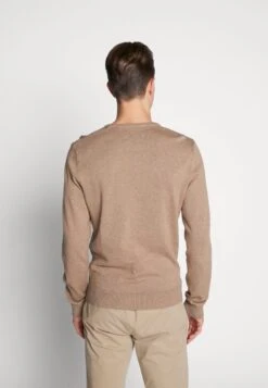 Pier One BASIC CREWNECK - Strickpullover - Mottled Beige -Herrenbekleidungsgeschäft e45875b79af34307b546bc88a1571a7e