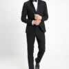 BASIC PLAIN BLACK TUX SUIT SLIM FIT - Anzug - Black 2 BASIC PLAIN BLACK TUX SUIT SLIM FIT - Anzug - Black -Herrenbekleidungsgeschäft eb6e2f4ccba64f759b1327f1998f9617